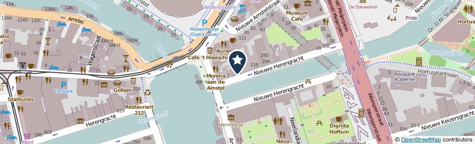 Kaartweergave Nieuwe Herengracht 11-A in Amsterdam