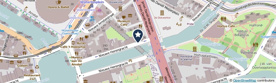 Kaartweergave Nieuwe Herengracht 51 in Amsterdam