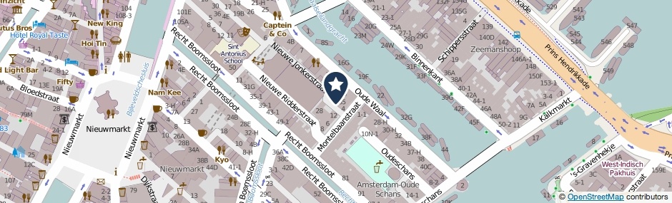 Kaartweergave Nieuwe Jonkerstraat 73 in Amsterdam