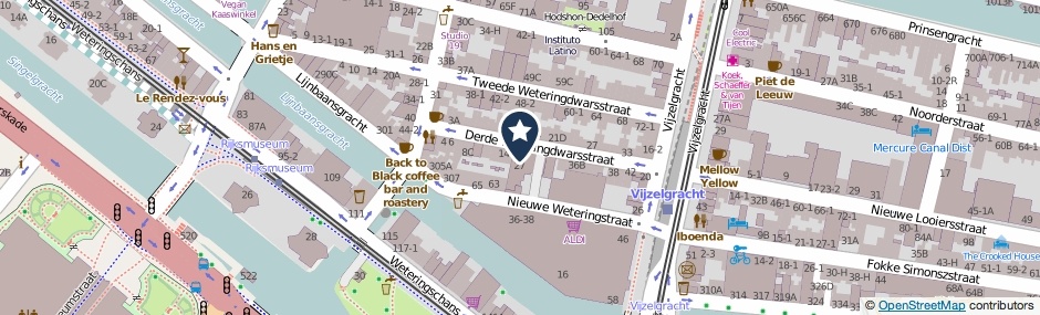 Kaartweergave Nieuwe Weteringstraat 23 in Amsterdam