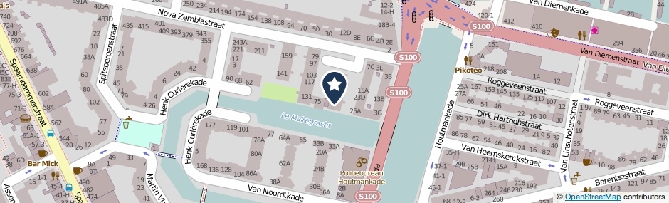 Kaartweergave Nova Zemblastraat 35 in Amsterdam