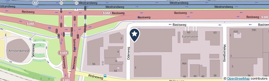 Kaartweergave Oderweg 1 in Amsterdam