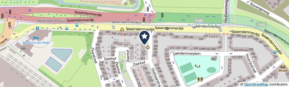 Kaartweergave Oostzaanstraat 283 in Amsterdam