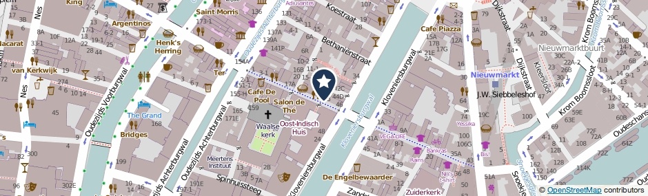 Kaartweergave Oude Hoogstraat 31-1 in Amsterdam