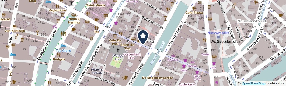 Kaartweergave Oude Hoogstraat 31-2 in Amsterdam
