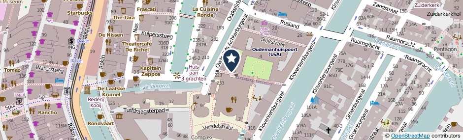 Kaartweergave Oudemanhuispoort 2-1 in Amsterdam