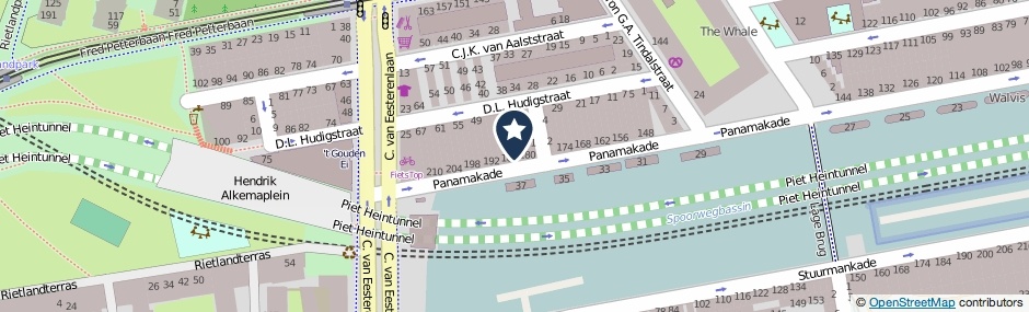 Kaartweergave Panamakade 184 in Amsterdam