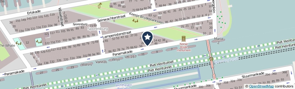 Kaartweergave Panamakade 54 in Amsterdam