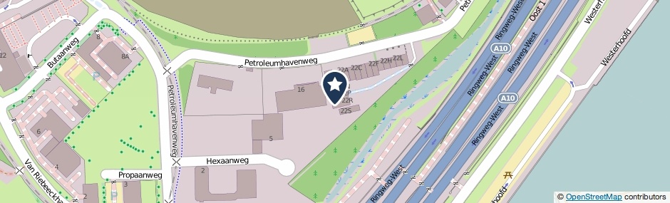 Kaartweergave Petroleumhavenweg 22-R in Amsterdam