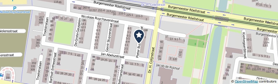 Kaartweergave Pieter Buyskensstraat in Amsterdam