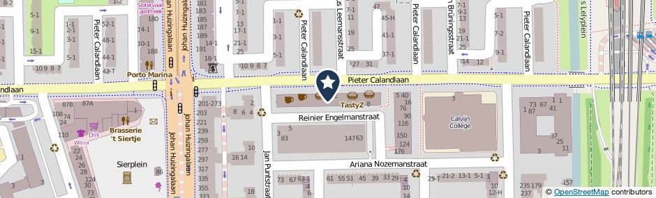 Kaartweergave Pieter Calandlaan 61 in Amsterdam