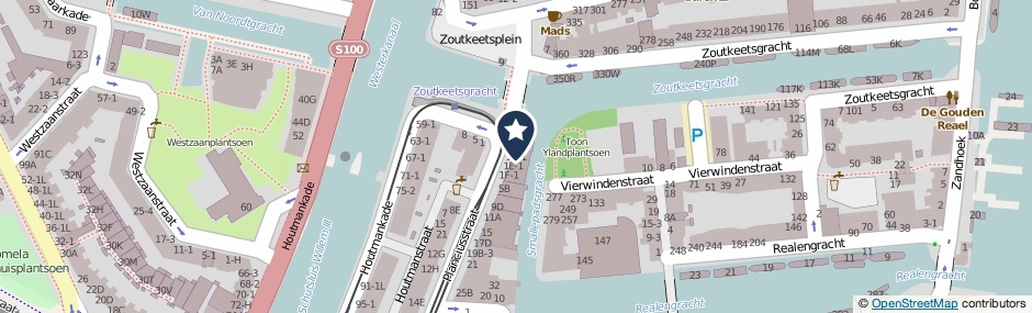 Kaartweergave Planciusstraat 1-D2 in Amsterdam