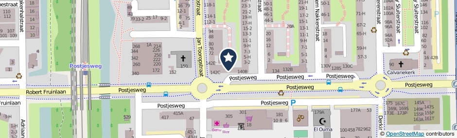 Kaartweergave Postjesweg 146-E in Amsterdam