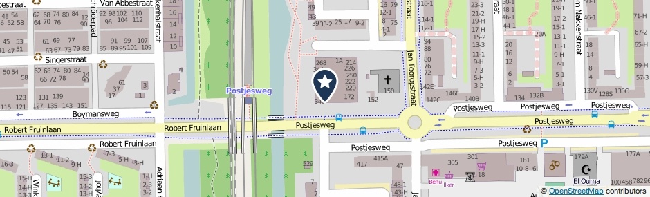 Kaartweergave Postjesweg 310 in Amsterdam