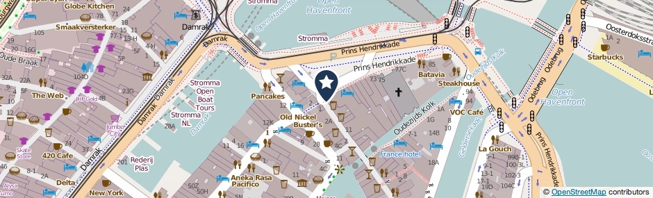 Kaartweergave Prins Hendrikkade 58-1 in Amsterdam