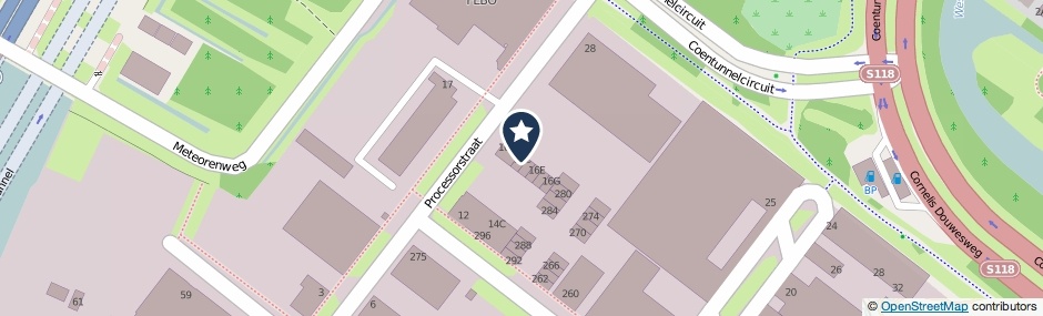 Kaartweergave Processorstraat 16-C in Amsterdam