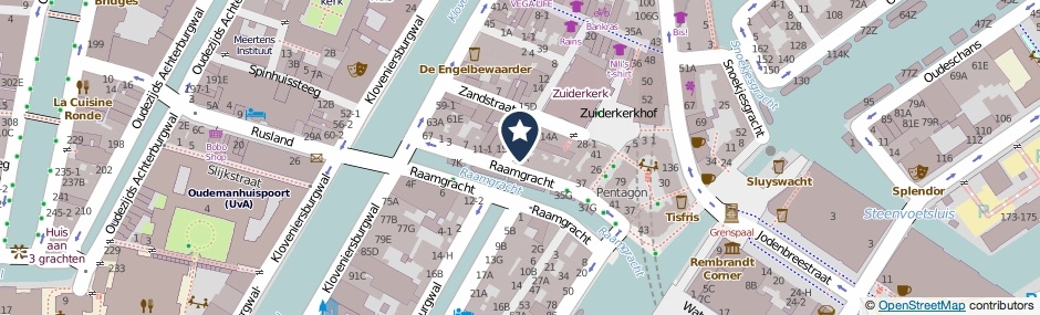 Kaartweergave Raamgracht 17-A in Amsterdam