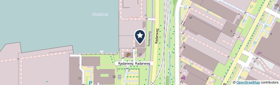 Kaartweergave Radarweg 32-A in Amsterdam