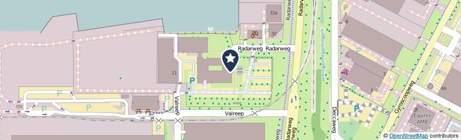 Kaartweergave Radarweg 36 in Amsterdam