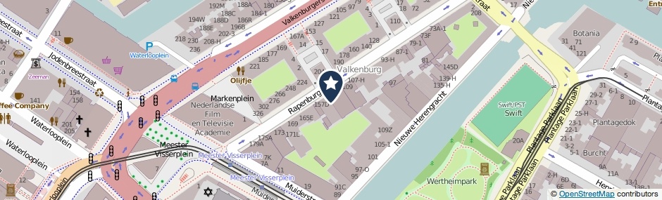 Kaartweergave Rapenburgerstraat 123-3 in Amsterdam