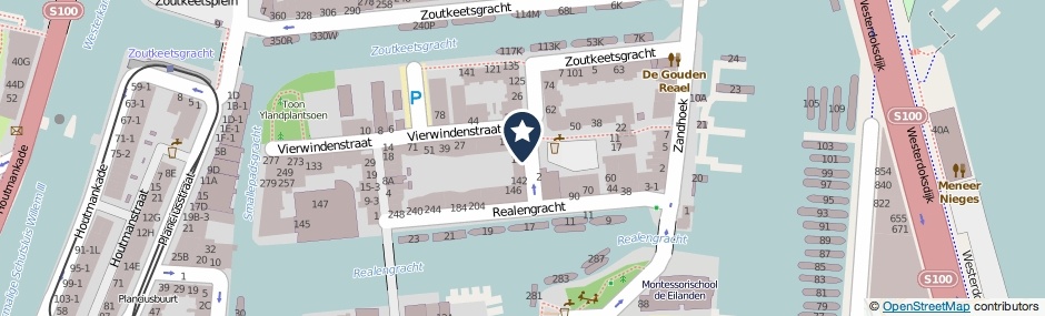 Kaartweergave Realengracht 122 in Amsterdam