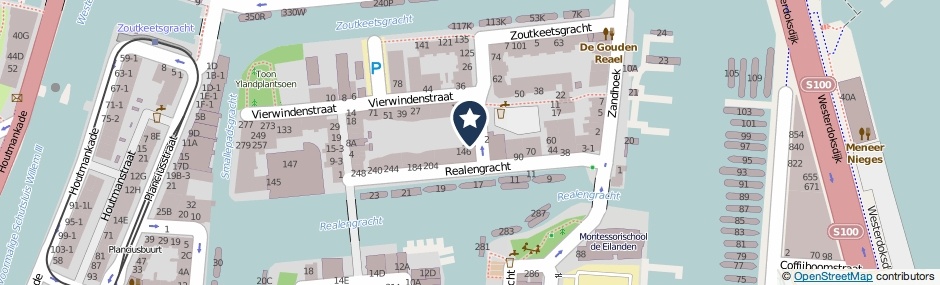 Kaartweergave Realengracht 136 in Amsterdam