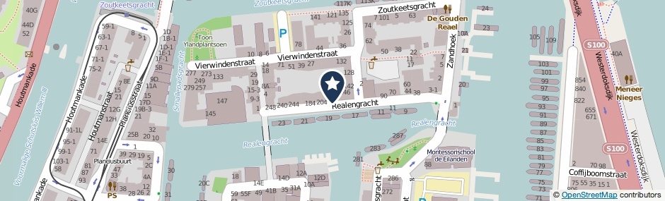 Kaartweergave Realengracht 172 in Amsterdam