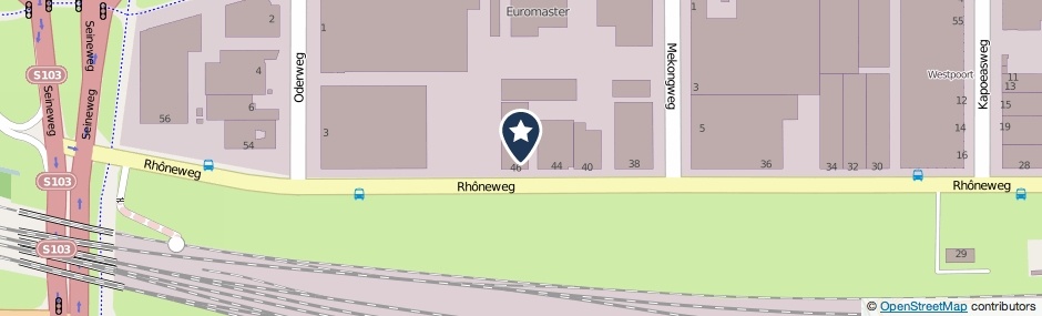Kaartweergave Rhoneweg 46-B in Amsterdam