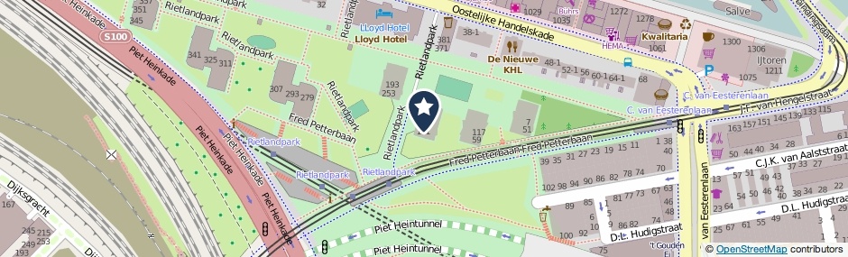 Kaartweergave Rietlandpark 171 in Amsterdam