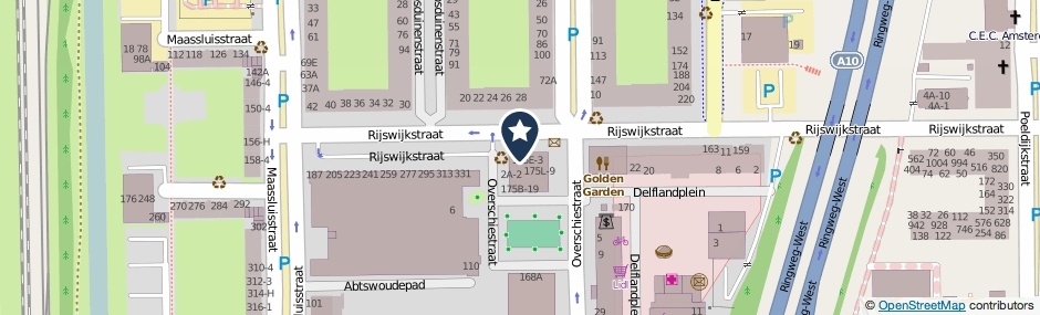 Kaartweergave Rijswijkstraat 175-C2 in Amsterdam