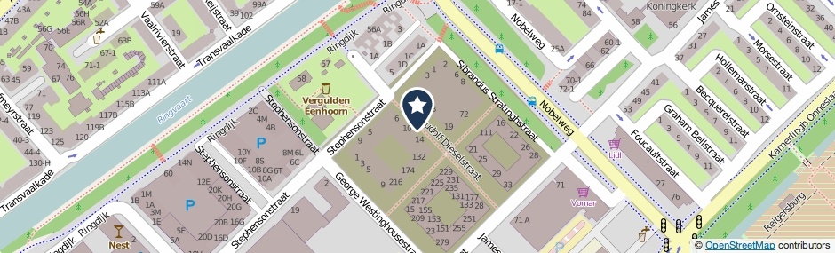 Kaartweergave Rudolf Dieselstraat in Amsterdam