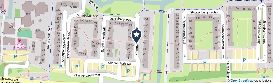 Kaartweergave Schaarsbergenstraat in Amsterdam