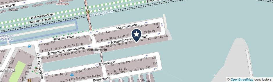 Kaartweergave Scheepstimmermanstraat 102 in Amsterdam