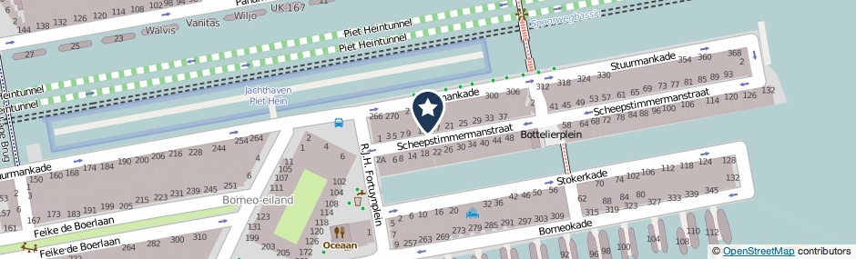 Kaartweergave Scheepstimmermanstraat 15 in Amsterdam