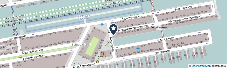 Kaartweergave Scheepstimmermanstraat 2-B in Amsterdam