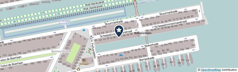 Kaartweergave Scheepstimmermanstraat 32 in Amsterdam