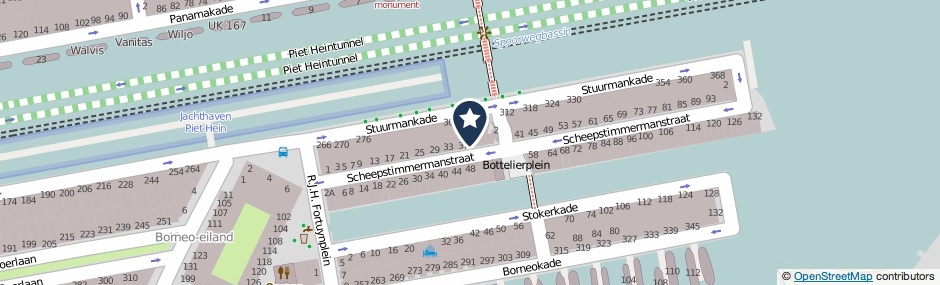 Kaartweergave Scheepstimmermanstraat 39 in Amsterdam