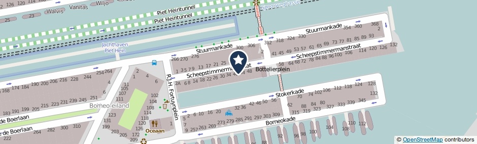 Kaartweergave Scheepstimmermanstraat 42 in Amsterdam