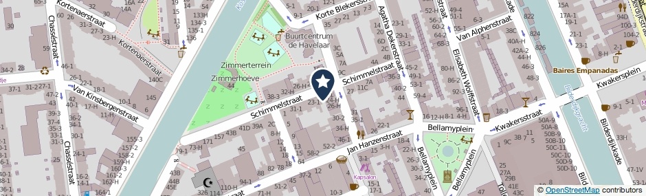 Kaartweergave Schimmelstraat 19-1 in Amsterdam