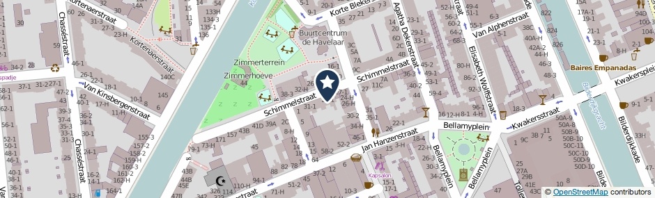 Kaartweergave Schimmelstraat 23-1 in Amsterdam