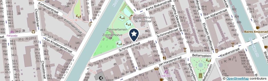 Kaartweergave Schimmelstraat 32-1 in Amsterdam