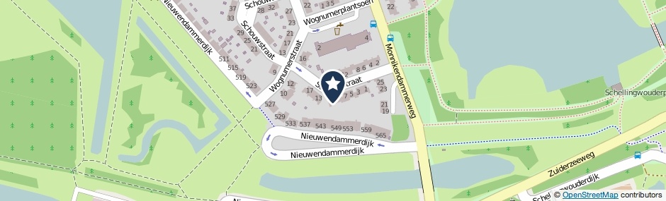Kaartweergave Schouwstraat 11 in Amsterdam