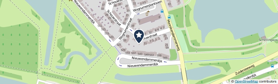 Kaartweergave Schouwstraat 13 in Amsterdam