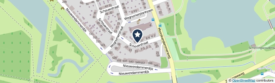 Kaartweergave Schouwstraat 14 in Amsterdam