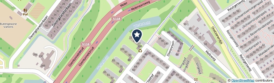 Kaartweergave Schutterweg 113 in Amsterdam