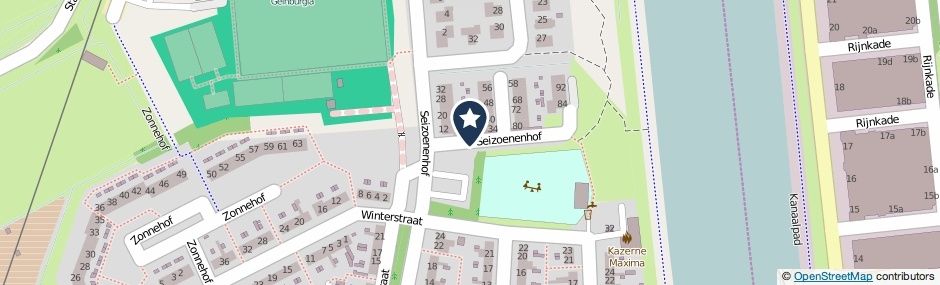 Kaartweergave Seizoenenhof in Amsterdam