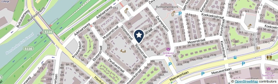 Kaartweergave Sijsjesstraat 32 in Amsterdam