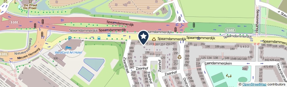 Kaartweergave Spaarndammerdijk 283 in Amsterdam