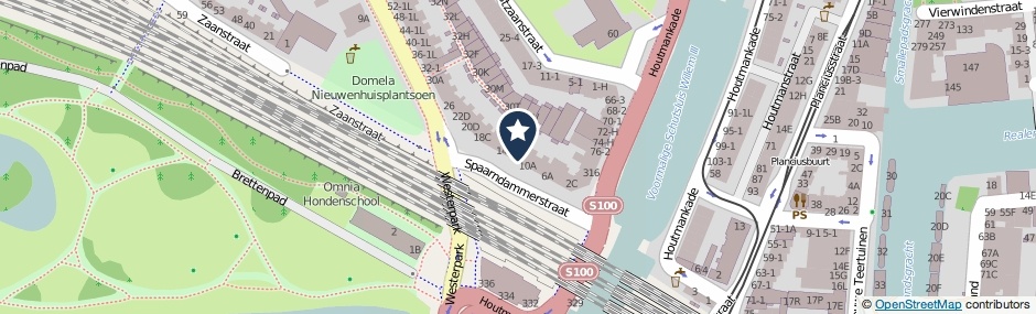 Kaartweergave Spaarndammerstraat 12-C in Amsterdam