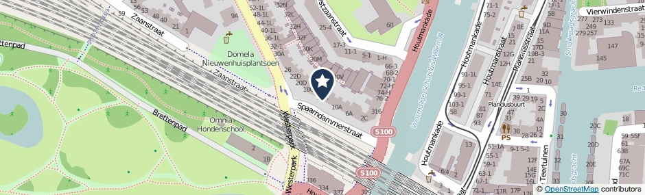 Kaartweergave Spaarndammerstraat 14-D in Amsterdam